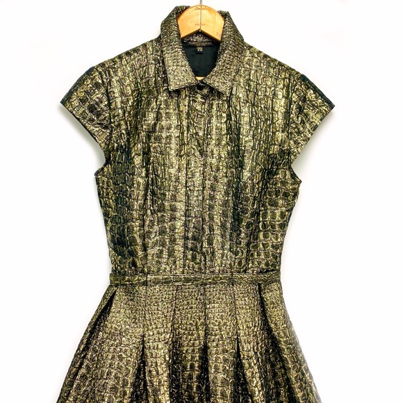 Beautiful Alberto Makali Metallic Dress US 8 - Picture 2 of 16